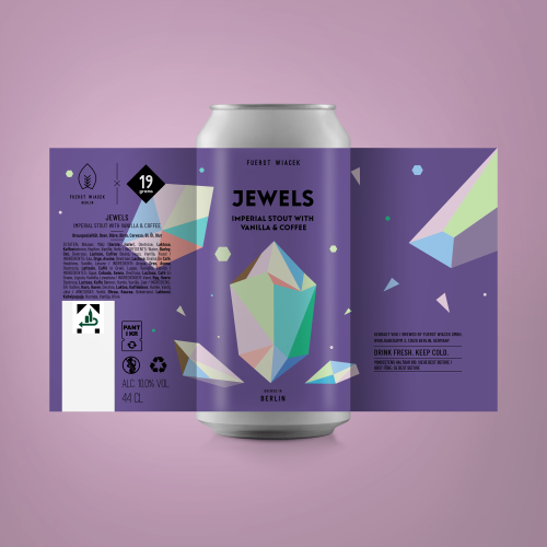 Jewels - ein 10.0 % Imperial Stout mit Vanille & Kaffee von FUERST WIACEK, einer Craft Beer Brauerei in Berlin in Zusammenarbeit mit 19grams Specialty Coffee Roasters